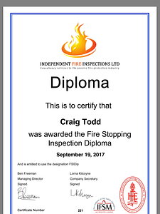 fire stopping inspections